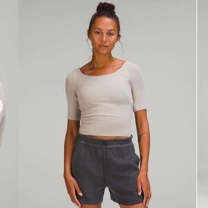 Lululemon Athletica ribbed micro modal short sleeve